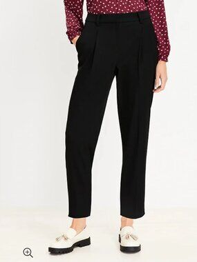 Pleated Pull On Slim Pants in Brushed Flannel